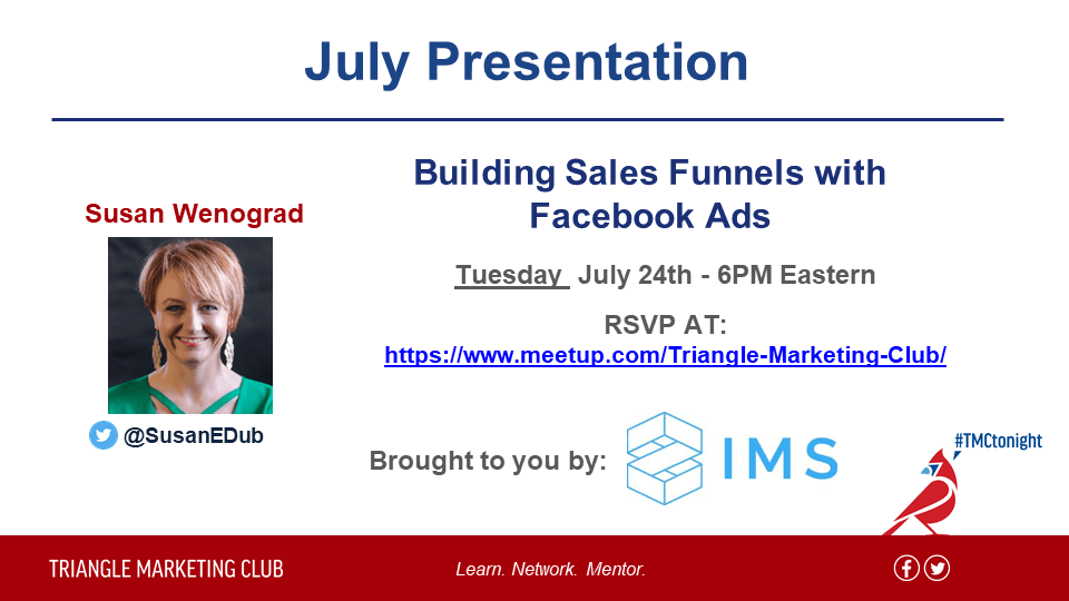 Creating selling funnels W / Facebook Ads – Susan Wenograd Presenting